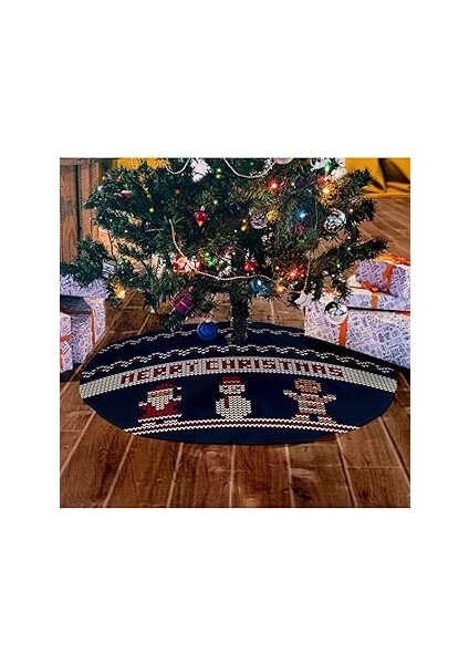 Hediyesepeti Etnik Desenli Örgü Tasarımlı Yeni Yıl Ağaç Eteği