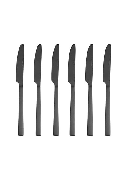 Porland Quantum Mat Siyah Yemek Bıçağı 24CM 6 Adet