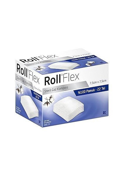 Roll 131407 Flex Gaz Kompres 7.5cm x 7.5cm (1 x 100 Adet)