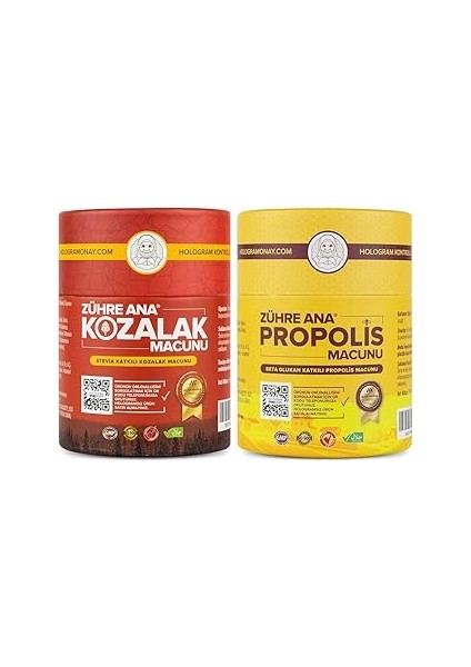 Zühre Ana Propolis Macunu + Zühre Ana Diyabetik Kozalak Macunu