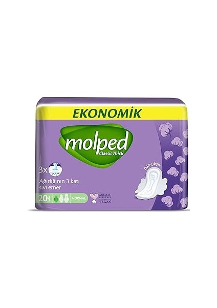 Molped Kalın Hijyenik Ped Normal Ekonomik 20 Adet