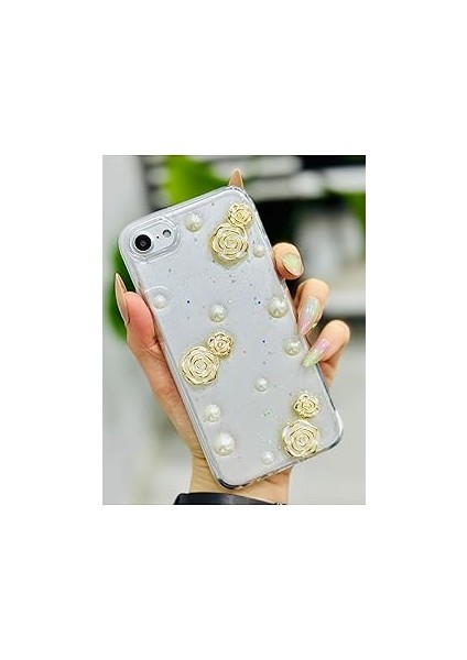 Go Aksesuar 7-8 - Se 2020 - Se 2022 ile Uyumlu Inci Gül Oyuncak Tasarımlı Silikon Kılıf