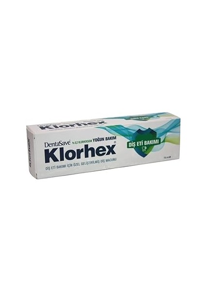 Dentasave Klorhex Günlük Bakım Diş Macunu 75 ml Klorhexidin %0.2 Mg