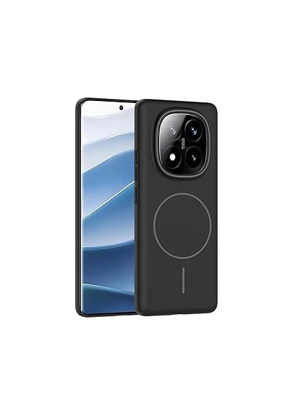 Zore ile Uyumlu Note 14 Kılıf M-Safe Şarj Özellikli Zore Ruby Sert Kapak Siya