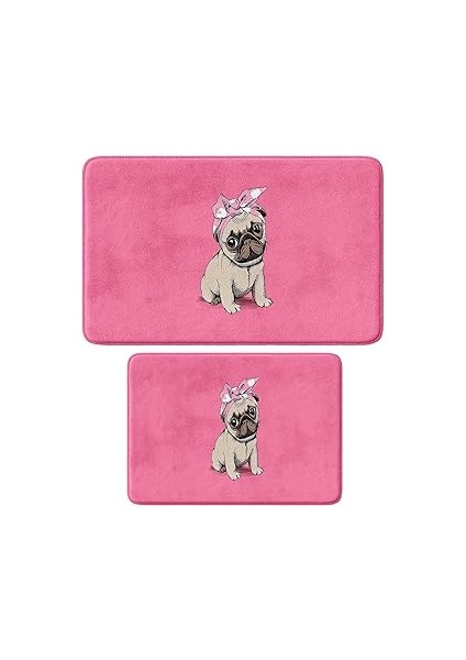 Monnhein Sevimli Tasarımlı Mikrofiber Banyo Paspası, Kaymaz Taban, Makinede Yıkanabilir (252_BPSM,