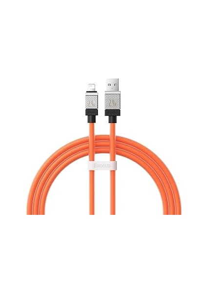Coolplay Serisi Hızlı Şarj Kablosu USB To Ip 2.4A, 1m, Turuncu