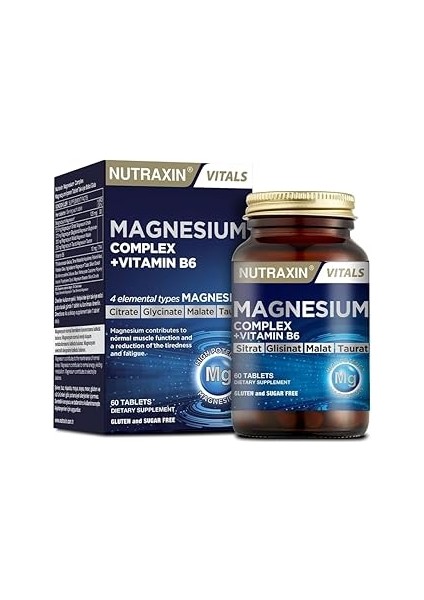 Nutraxin Magnesium Complex Gıda Takviyesi, 60 Tablet