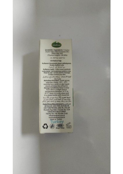 Soğuk Sıkım Kekik Yağı 20ML fiyatları