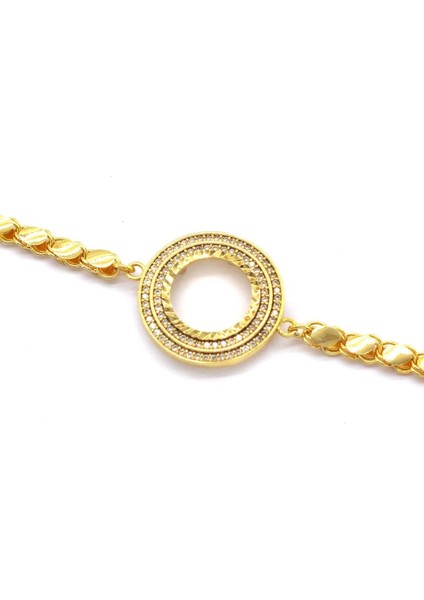 Çeyrekli Çerçeve Bileklik Altın Kaplama Arpa Zincir Taşlı Kelepçe BLK-1043 indirimleri