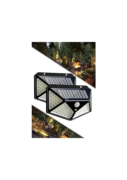 Starmax Güneş Enerjili Hareket Sensörlü IP65 Suya Dayanıklı 100 LED Lamba 1410