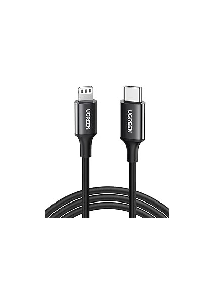 Ugreen, Mfi Lisanslı Usb-C & Data ve Şarj Kablosu, 1 Metre, Siyah, ‎60751