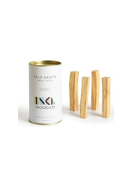 Inka Wood.co Palo Santo Ağaç Tütsü 4 Adet | 40GR – Peru Negatif Enerjiyi Uzaklaştırın - Rahatlatıcı