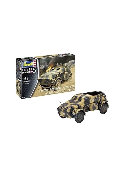 Revell German Command Zırhlı Araç SD.KFZ.247 Ausf.b Kit Askeri Araç