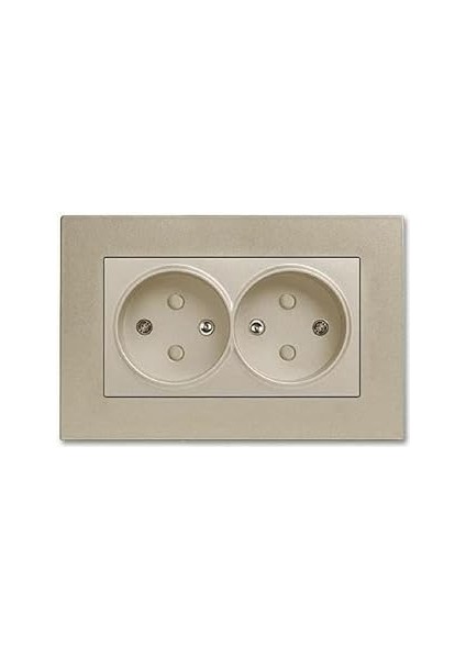 Viko Novella Bronz Ikili Toprakli Priz Çarpma Karşıtı Çocuk Korumalı