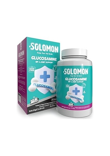 Solomon Glucosamine Tablet Kedi ve Köpekler Için Eklem ve Kas Sağlığı Destekleyici Glukozamin Takvi