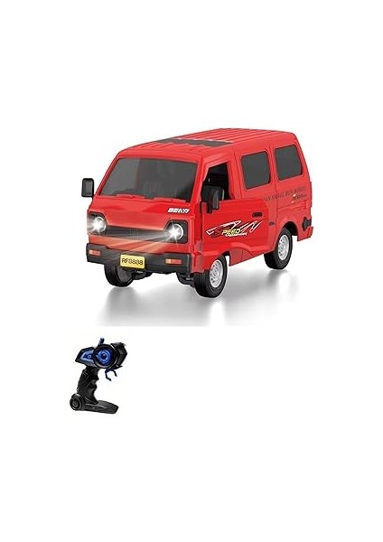 Oyuncak 2.4 Ghz Uzaktan Kumandalı Buhar Atan Minibüs Full Fonksiyon Araba Şarjlı LED Işıklı Ses Efe