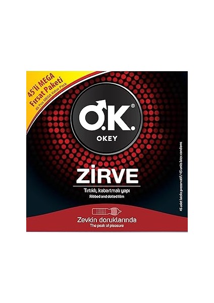 Okey Zirve Prezervatif 45'li