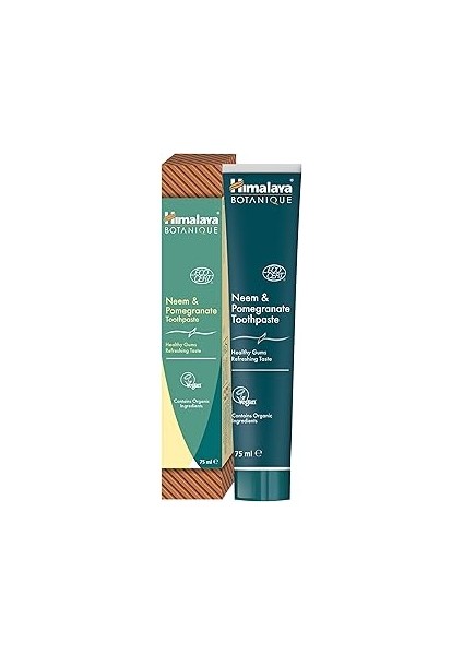 Himalaya Botanique Plak Karşıtı Diş Macunu 75 ml | Ecocert Cosmos Sertifikalı | Organik Bileşenler,