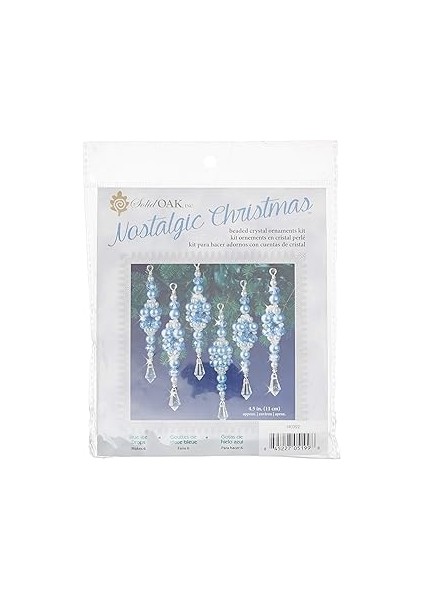 Nostalgic Christmas Beaded Crystal Ornament Kit-Blue Crystal Ice Drops -NCHBOK-022