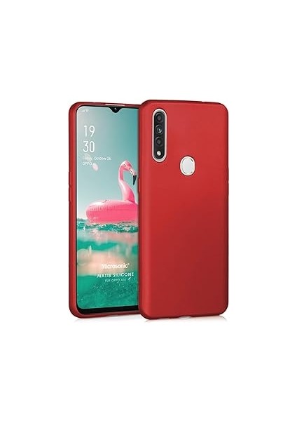 Microsonic Matte Silicone A31 Için Kılıf Kırmızı [A31 ile Uyumlu Kılıf - Kırmızı]