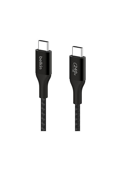 Belkin Boostcharge Usb-C - Usb-C Şarj Kablosu, Hızlı Şarj Kablosu, 240 W Delivery, Usb-If Ser