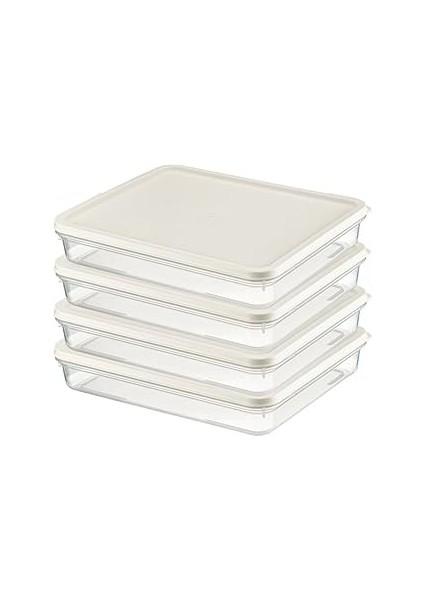 Orret 4 Adet Buzdolabı Organizeri – Pp Plastik Şeffaf ve Ayarlanabilir Saklama Kabı, Gıdaları