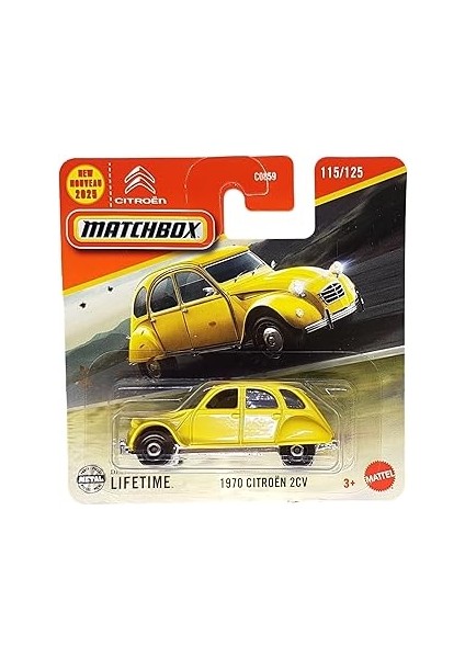 - 1970 Citroen 2cv - Mbx Road Trip 115/125 - JBR12 - Short Card - Ördek Sarısı - Superfast