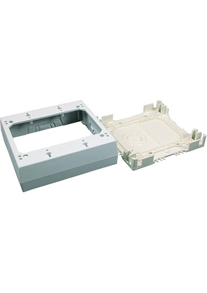 Wiremold Plastik Metalik Olmayan Yarış Pisti, Uzatma Gücü, Duvar Üstü 2-Gang Kutusu, Beyaz, Nmw3-2