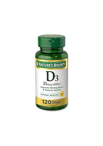 Nature's Bounty Nature' S Bounty Vitamin D3-1000 Iu 100 Softgel
