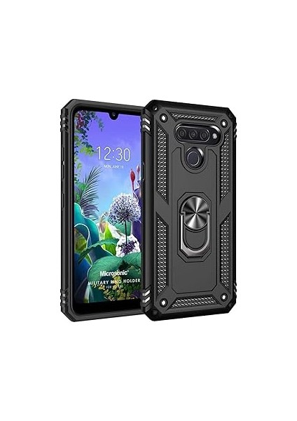 Microsonic K50 Için Kılıf Military Ring Holder Siyah [K50 ile Uyumlu Kılıf - Siyah]