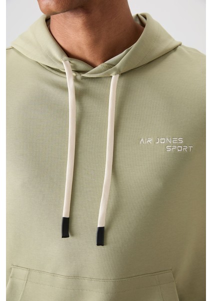 Çağla - Siyah Pamuklu Kalın Yumuşak Dokulu Comfort Fit Nakışlı Erkek Eşofman Takım - 85255