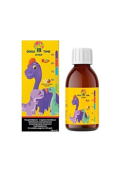 Doga Time Fosfotidilserin L-Arjinin Beta Glukan Multivitamin ve Multimineral 150 ml Şurup