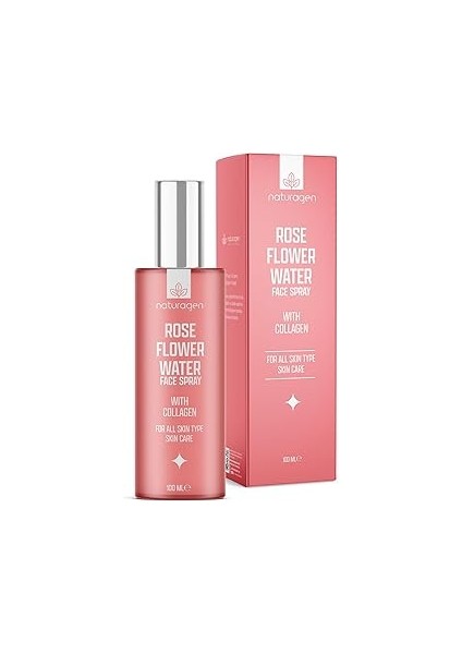 Naturagen Collagen Rose Flower Water Face Spray With Collagen 100ML