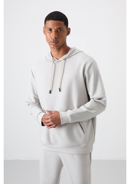 Taş Pamuklu Kalın Yumuşak Dokulu Comfort Fit Nakışlı Erkek Eşofman Takım - 85255