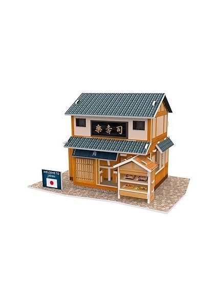 Cubicfun CUB/W3104H 3D 32 Parça Puzzle Japon Sushi Restoranı