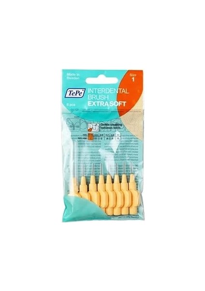 Tepe Interdental Diş Fırçası, Ekstra Yumuşak, 0,45 Mm, 1 x 8 Fırça
