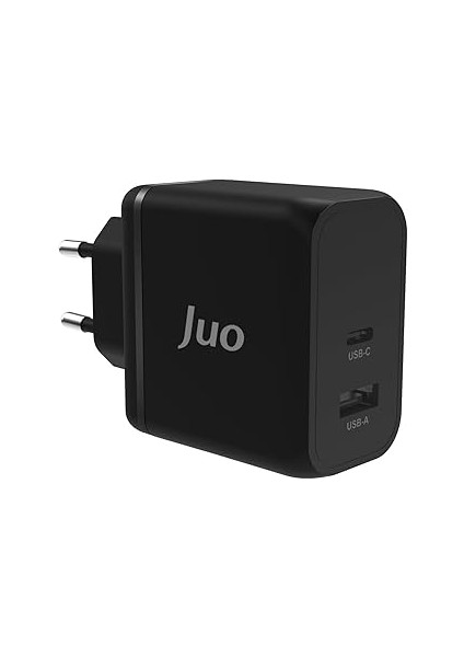 Juo 65W Gan Usb-C + Usb-A Şarj Aleti & & & Notebook Uyumlu Pd Hızlı Şarj Cihazı