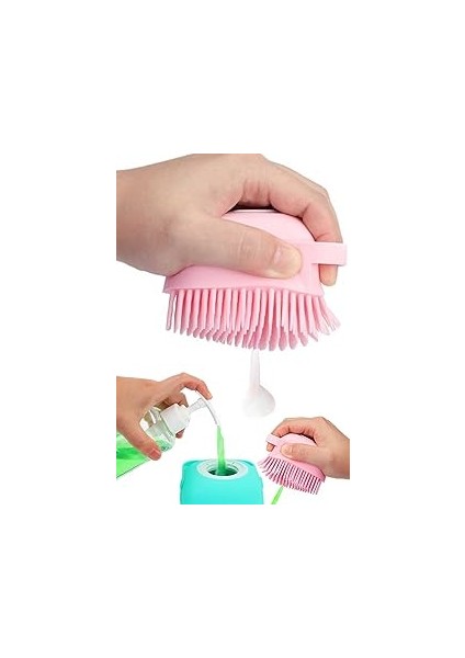 Çok Amaçlı Silikon Lif Hazneli Kese Banyo Duş Silikon Temizleme Yumuşak Duş Kese Asorti 1420