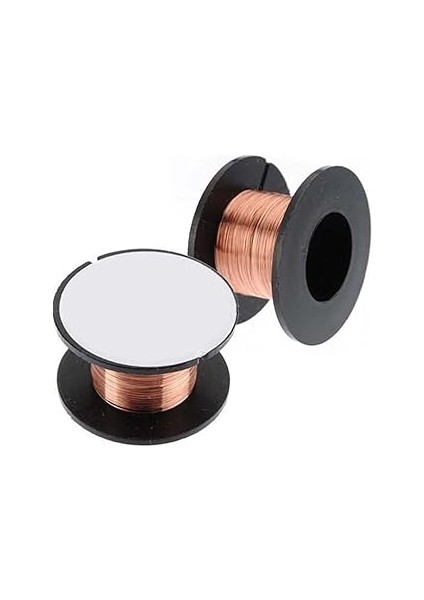 Hdg 0,3 mm Emaye Bobin Teli 50 Metre - Makaraya Sarılı Emaye Kaplı Bakır Tel