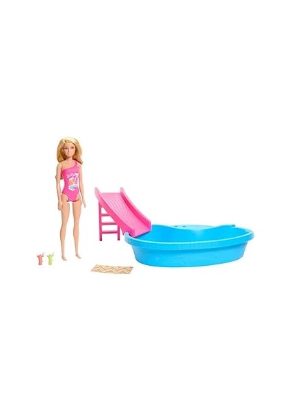 Bebek ve Havuz Oyun Seti Bebek ve Havuz Oyun Seti, Sarışın Bebek, Havuz, Kaydırak, Ha