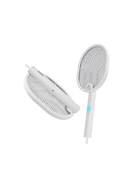 Güncelçarşı Type-C Şarjlı Uv Işıklı Sinek Raketi 1200MAH 3000V Çıkış Katlanabilir Askılı Raket Sine