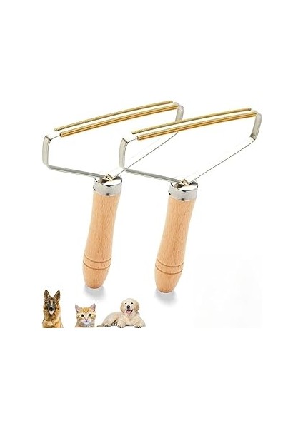 Aputue Taşınabilir Tüy Toplayıcı, 2'li Paket Yeniden Kullanılabilir Çift Taraflı Evcil Hayvan Tüyü