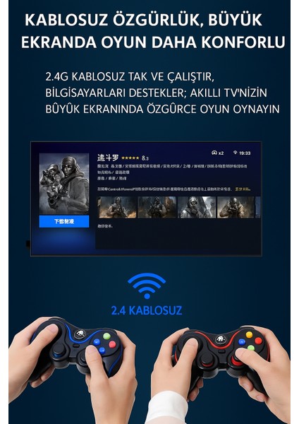Kablosuz Bluetooth Gamepad Ios/android Uyumlu Telefon Tutuculu Pubg Cod, Fıfa Için Kusursuz Kontrol fırsatları