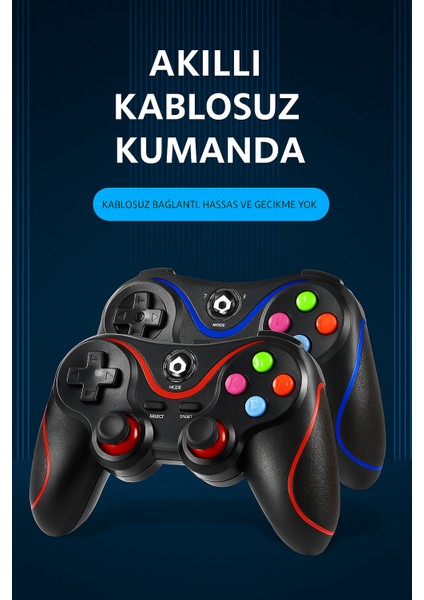 Kablosuz Bluetooth Gamepad Ios/android Uyumlu Telefon Tutuculu Pubg Cod, Fıfa Için Kusursuz Kontrol