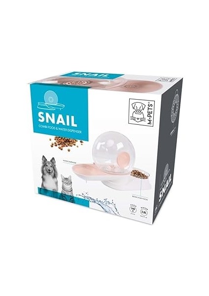 M-Pets Snail Hazneli̇ Su ve Mama Kabi Pi̇nk 2800ML-240GR