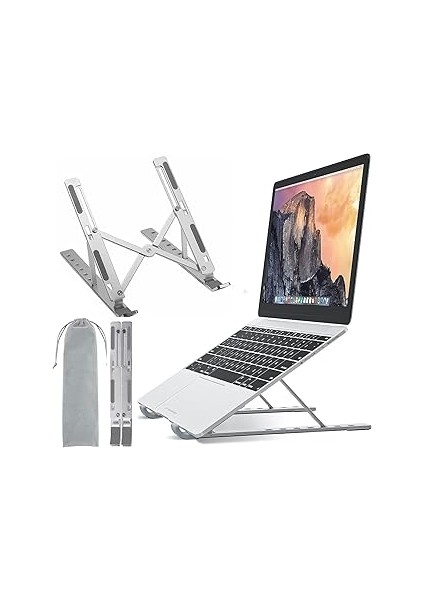 Laptop Standı Taşınabilir Katlanabilir Folding Alüminyum Dizüstü Bilgisayar Standı Alüminyum Ayarla