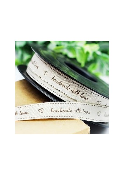 Bimotif Pamuk Şerit, Handmade, 1.5 cm 5 Metre