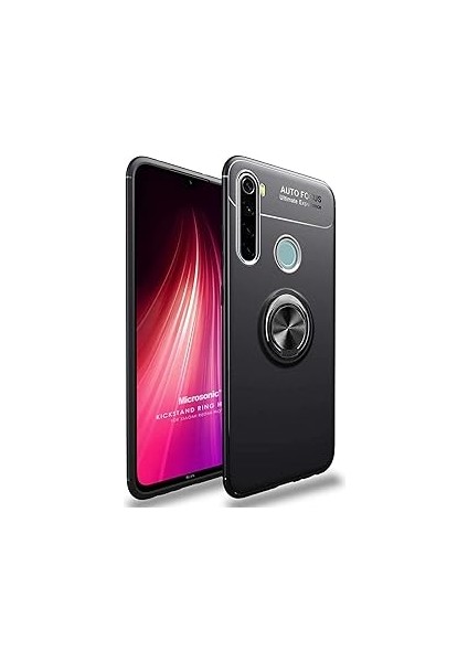 Microsonic Note 8t Için Kılıf Kickstand Ring Holder Siyah [redmi Note 8t ile Uyumlu Kı