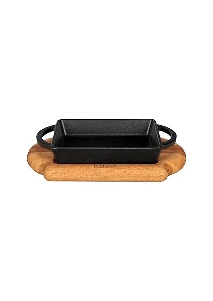Lava Pişirme Kabı Lv P Tv 1215 K4 Dikdörtgen Schale ve Holzplatter, Ölçüler 12 x 15 Cm, Dökme D