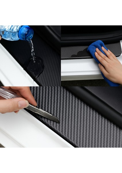 Volkswagen Vw cc Için Özel Yeni Uyumlu Aksesuar Oto Kapı Eşiği Özel Yeni Sticker Karbon 4 Adet modelleri